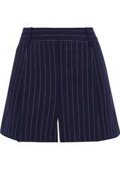 Rag & Bone Woman Millie Pinstriped Cotton-blend Shorts Navy