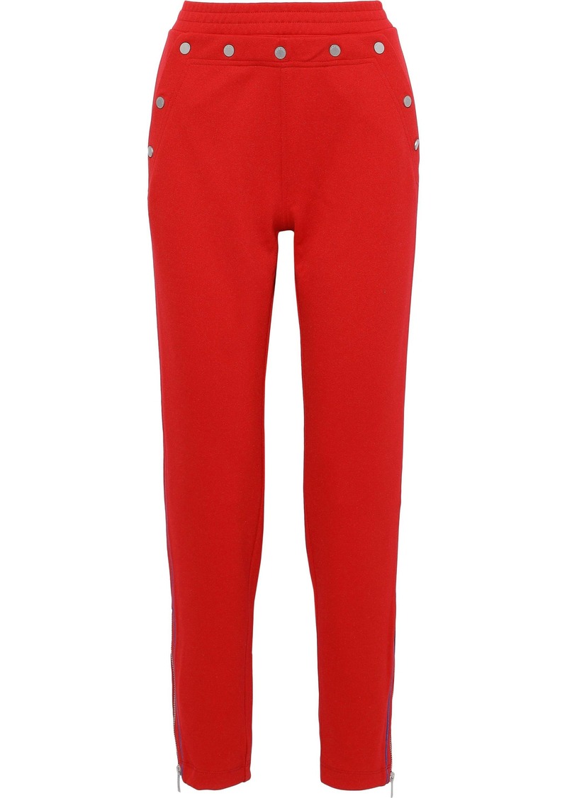 Rag & Bone Woman Naval Button-detailed Crepe Track Pants Red