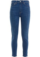 Rag & Bone Woman Nina Cropped High-rise Skinny Jeans Mid Denim