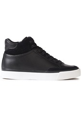 Rag & Bone Woman Rb Army Suede-trimmed Leather High-top Sneakers Black