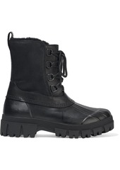 Rag & Bone Woman Rb Winter Shearling-lined Leather And Rubber Ankle Boots Black