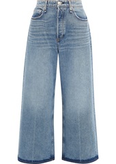 Rag & Bone Woman Ruth Cropped High-rise Wide-leg Jeans Mid Denim