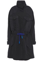 Rag & Bone Woman Voltaire Grosgrain-paneled Washed-twill Hooded Parka Black