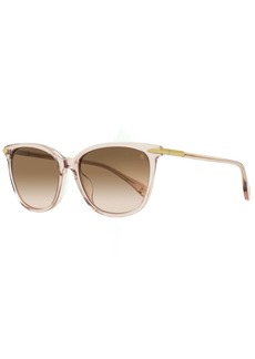 Rag & Bone Women's Rectangular Sunglasses RNB1035S 35JM2 Pink/Gold 55mm