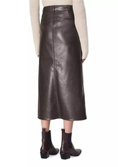 rag & bone Rayne Faux Leather Midi-Skirt