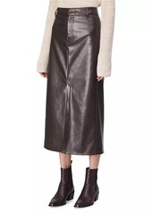 rag & bone Rayne Faux Leather Midi-Skirt