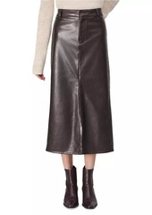 rag & bone Rayne Faux Leather Midi-Skirt