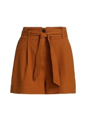 rag & bone River Belted Linen-Blend Shorts