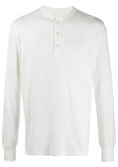 rag & bone round-split neck long-sleeved top