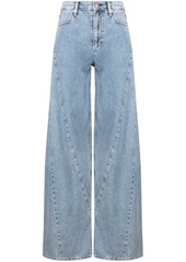 rag & bone seam-detail wide-leg jeans