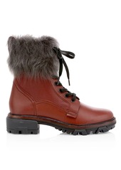 rag & bone Shiloh Lace-Up Lamb Fur-Lined Leather Combat Boots
