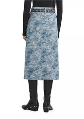 rag & bone Sid Denim Jacquard Midi-Skirt