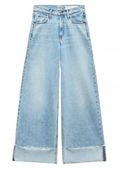 rag & bone Sofie Crop Wide-Leg Cuff Jeans