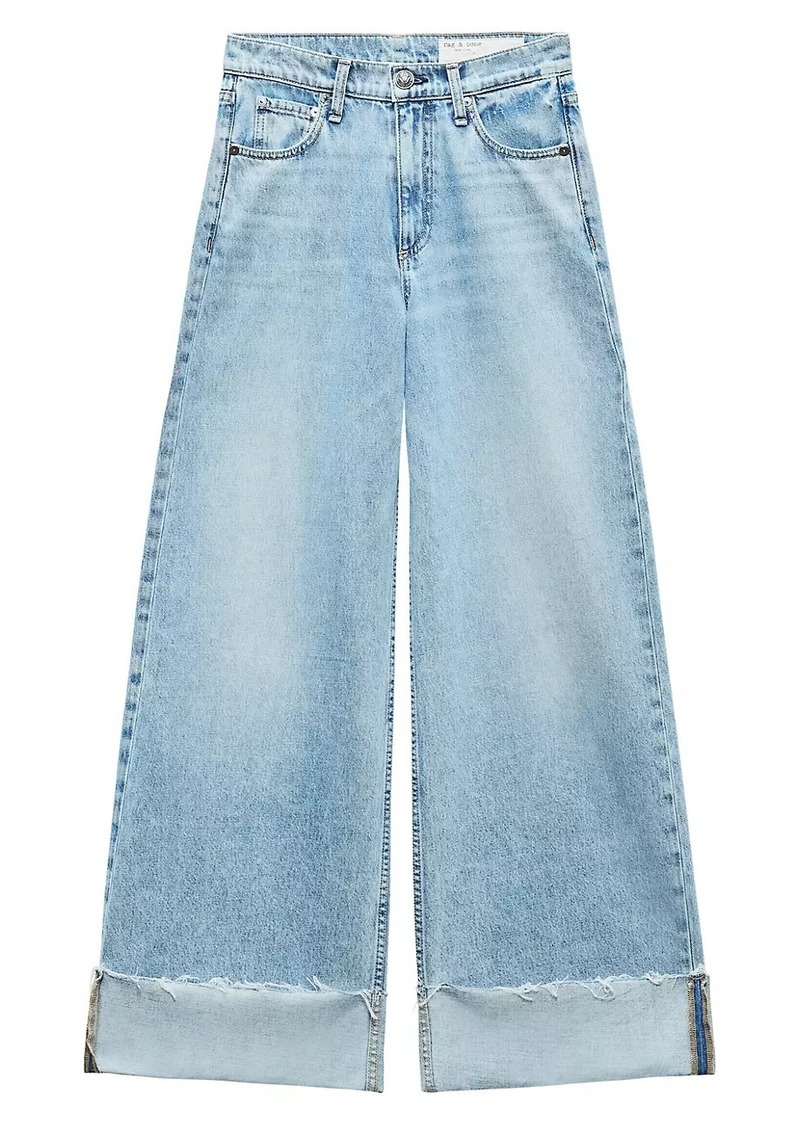 rag & bone Sofie Crop Wide-Leg Cuff Jeans