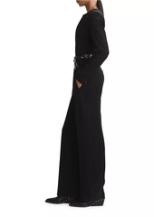 rag & bone Sonia Crepe Long-Sleeve Jumpsuit