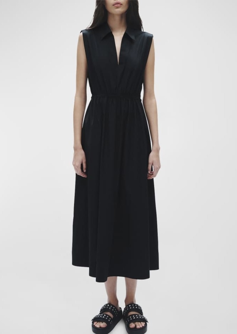 rag & bone Soraya Cotton Waist-Tie Midi Dress