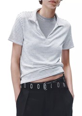 rag & bone Striped Knit Polo Top