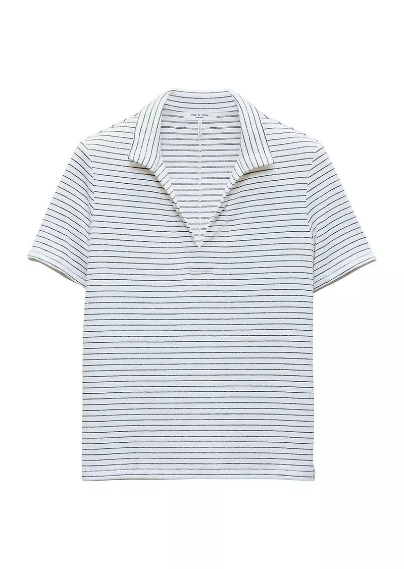 rag & bone Striped Knit Polo Top