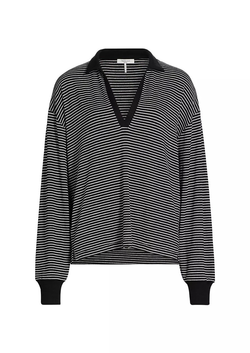 rag & bone The Knit Stripe Long-Sleeve Top