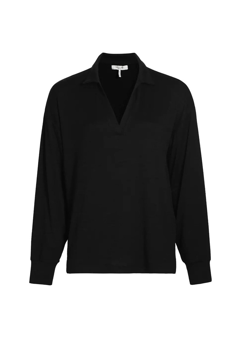 rag & bone The Knit V-Neck Polo Sweater