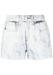 rag & bone washed-effect cotton denim shorts