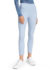 rag & bone Simone Gingham Crop Trousers in Blue White at Nordstrom
