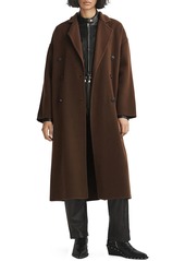 rag & bone Womens Wool Blend Long Sleeves Long Coat