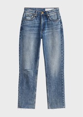 rag & bone Wren Distressed Slim Straight Jeans 
