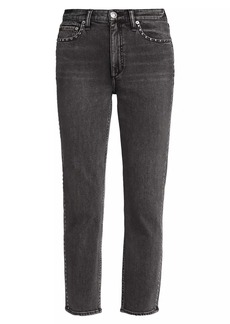 rag & bone Wren Studded Ankle-Crop Jeans