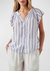 Rails Alena Striped Button-Front Blouse