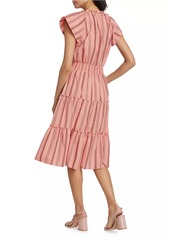 Rails Amellia Striped Linen-Blend Midi-Dress