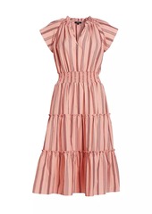 Rails Amellia Striped Linen-Blend Midi-Dress