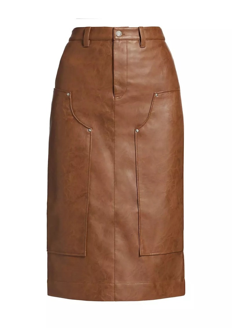 Rails Amos Faux Leather Midi Skirt