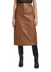 Rails Amos Faux Leather Midi Skirt