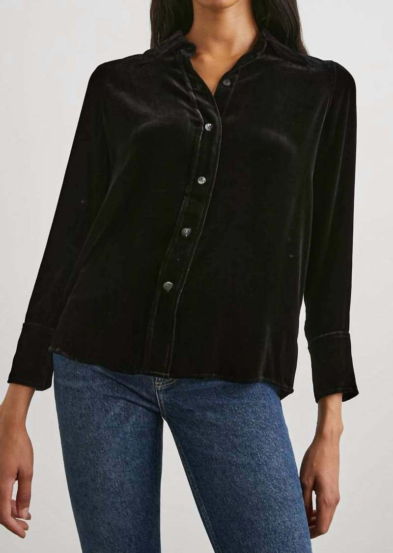 Rails Andrea Top In Black Velvet