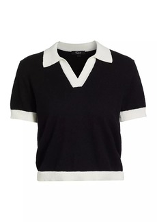 Rails Arya Cotton-Blend Knit Polo Shirt