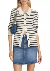 Rails Aurelia Striped Rib-Knit Cardigan