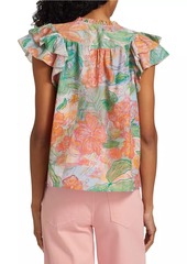 Rails Calista Floral Cotton Cap-Sleeve Blouse