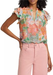 Rails Calista Floral Cotton Cap-Sleeve Blouse