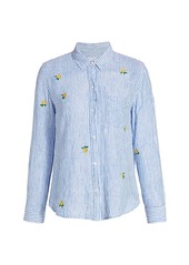 Rails Charli Floral Embroidered Stripe Button-Down Shirt