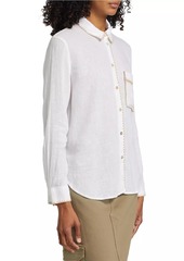 Rails Charli Linen-Blend Button-Front Shirt