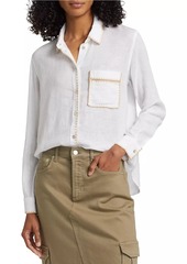 Rails Charli Linen-Blend Button-Front Shirt