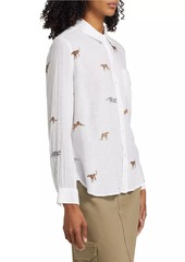 Rails Charli Sarafi Cheetah Linen-Blend Shirt