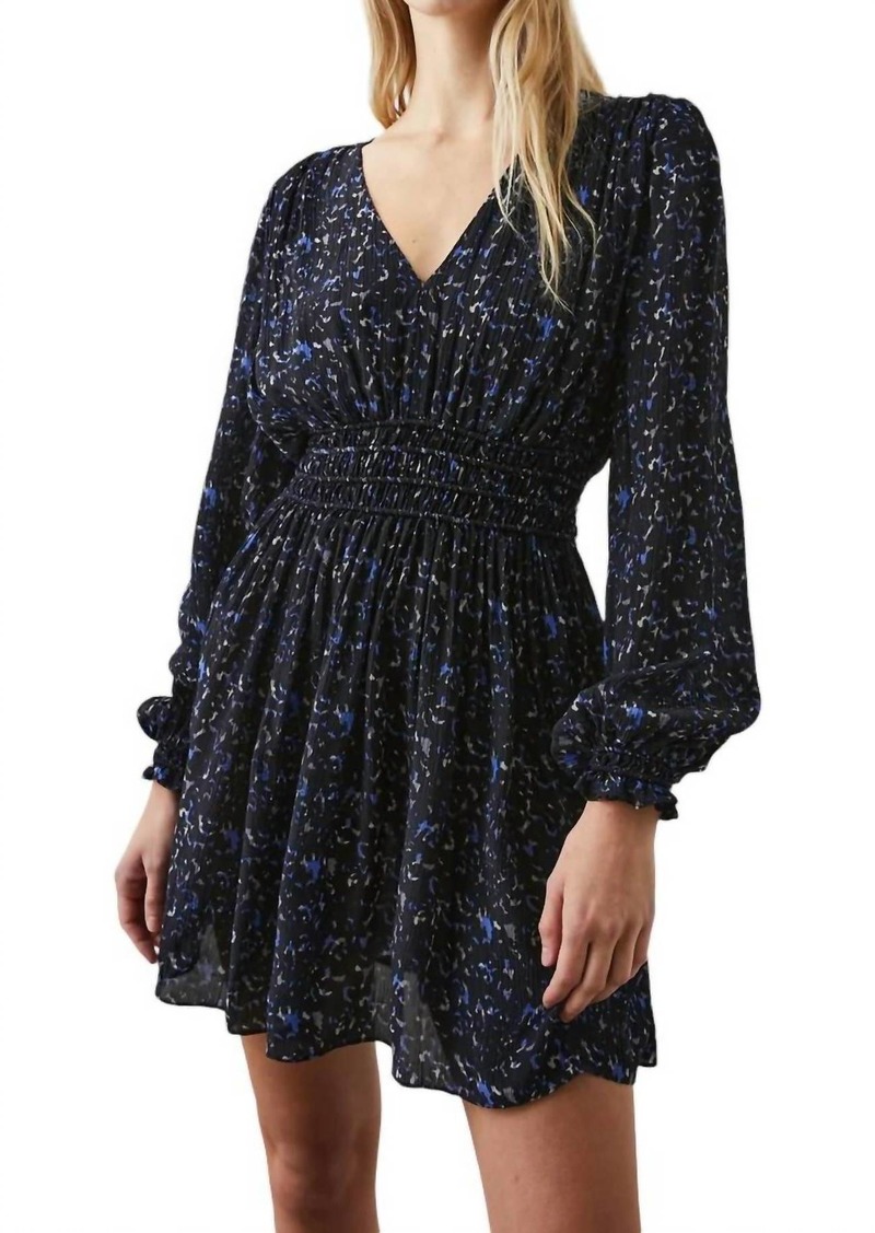 Rails Delaney Long Sleeve Dress In Cobalt Static