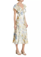 Rails Dina Diffused V-Neck Midi-Dress