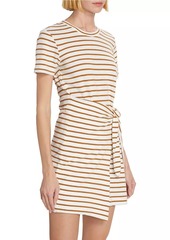 Rails Edie Cotton Striped Wrap T-Shirt Dress