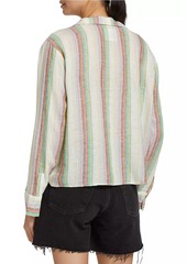 Rails Elm Striped Linen-Blend Tie Shirt