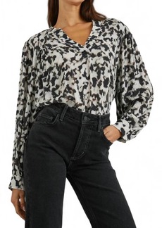 Rails Fable Long Sleeve Print Blouse In Cheetah