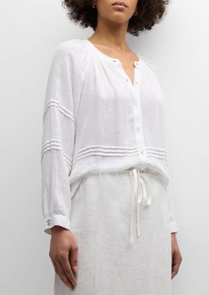 Rails Frances Linen-Blend Blouse 