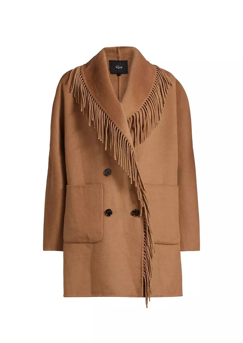 Rails Hugo Fringed Stretch Wool Coat